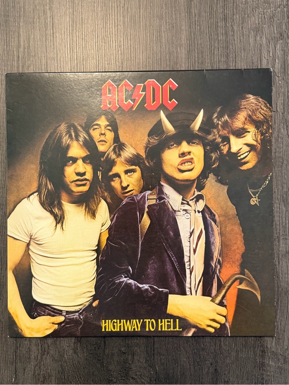AC/DC Highway to Hell Album Artwork - Red, Black, Brown